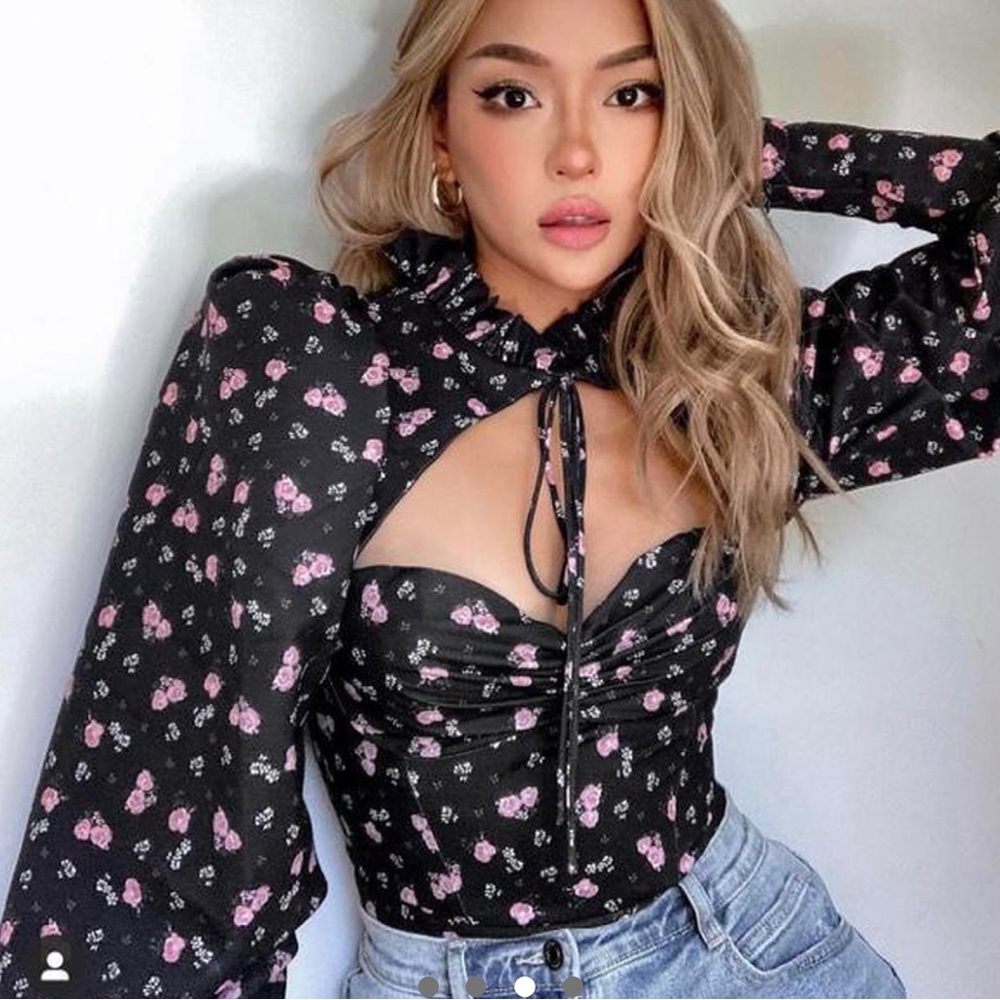 House of CB Ruby Floral Bodysuit Size Small